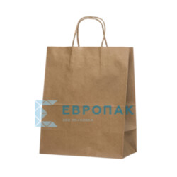 Пакет с ручками крафтовый 250x140x320 мм 100 г/м2 (955)